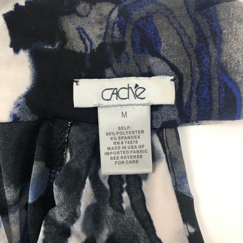 Cache Zebra Mock Neck Open Back Top - image 6